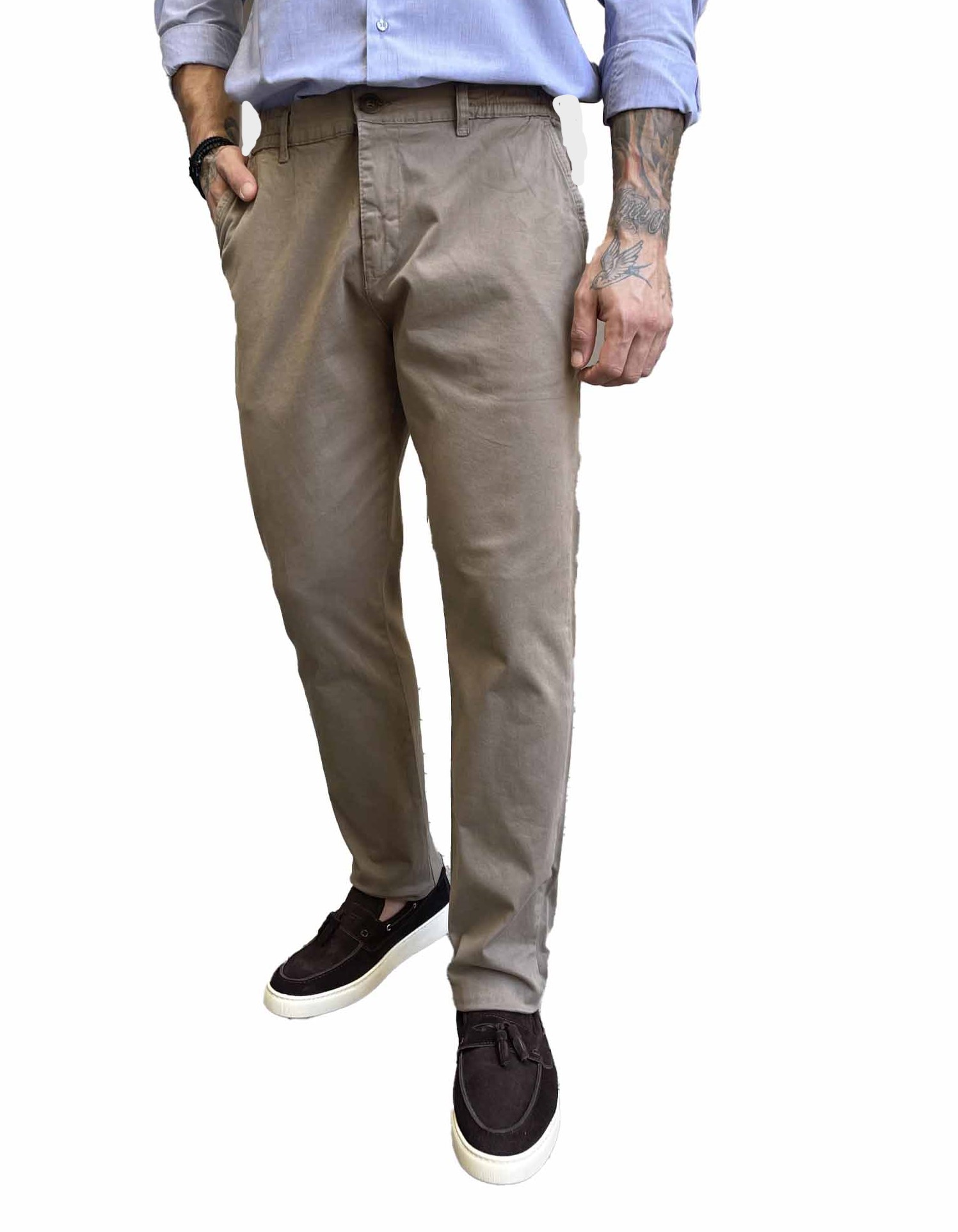 Αντρικό πούρο υφασμάτινο παντελόνι με λάστιχο στην μέση BO1748P φωτογραφία